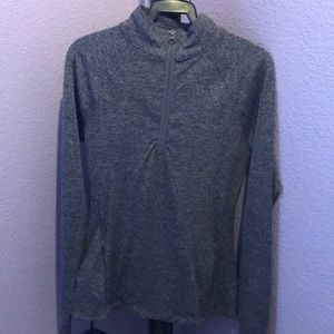 Gray Half Zip Pullover Jacket